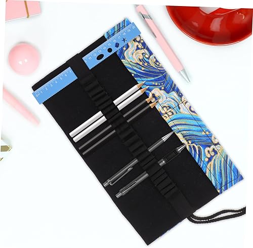 Miniatura 3 de COHEALI Rollo de lápiz de rodillo organizador de brochas de maquillaje, bolsa de almacenamiento para lápices de dibujo, bolsa de envoltura de