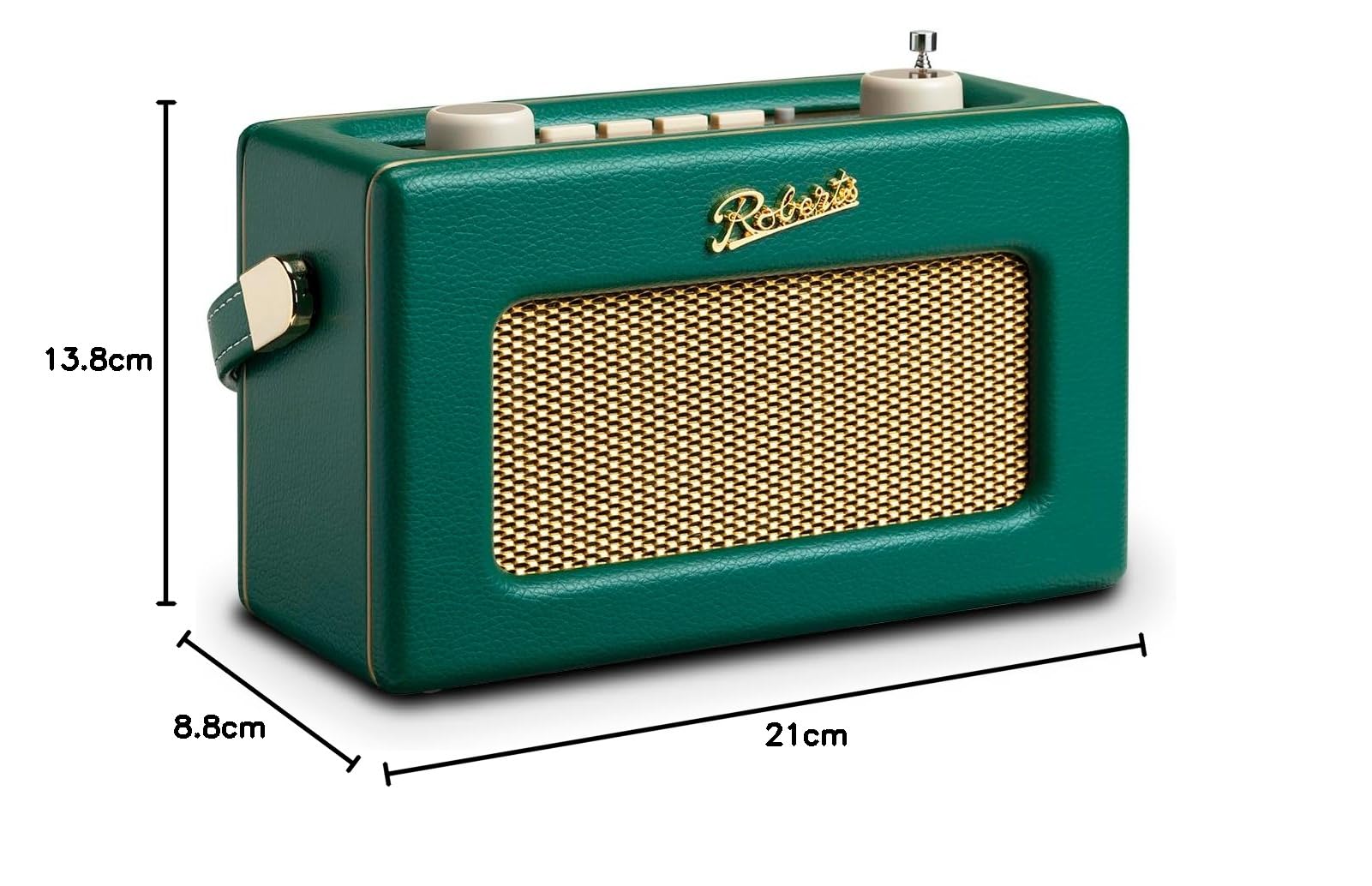 Roberts Revival Uno BT Dab+/FM/Bluetooth Radio Portatile Radio Sveglia, Verde Scuro