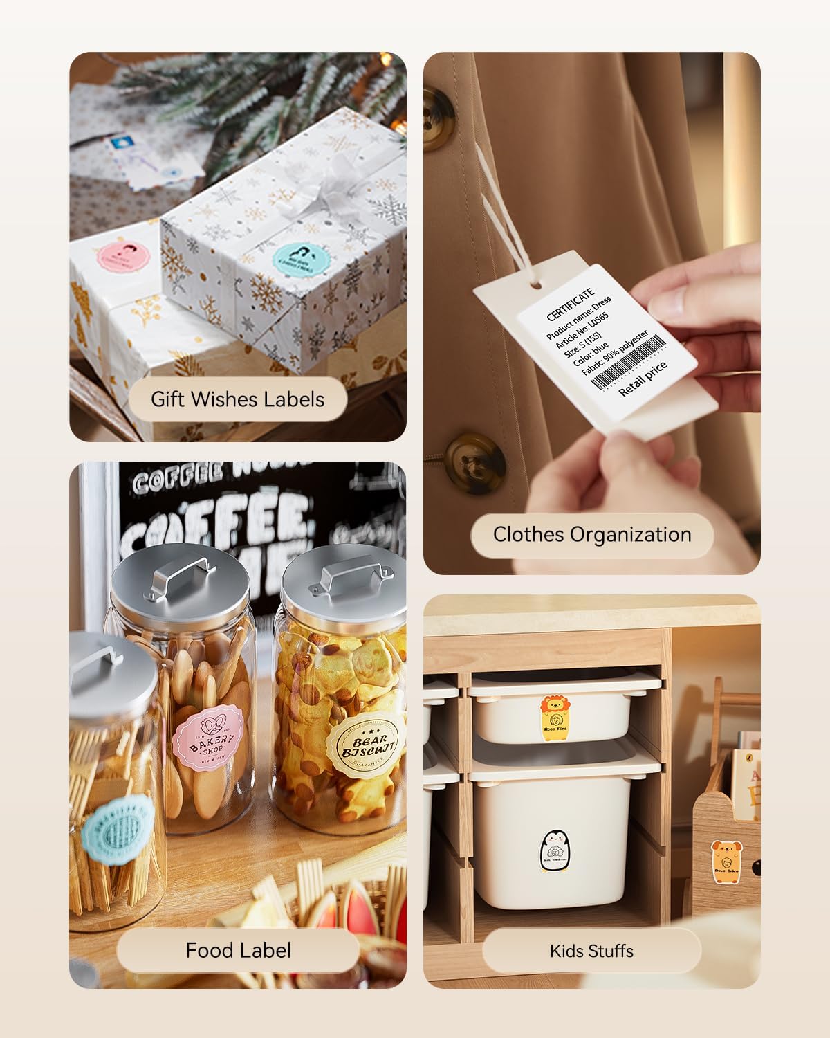 NIIMBOT B21 Label Maker, 2 Inch Portable Thermal Label Printer, Label Maker Machine with Tape, Compatible with Android, iOS & PC,Labeling for Home Storage Office and Small Business,Black