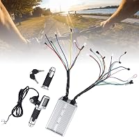BuyWeek 1500W Elektromos Kerékpár Vezérlő Készlet - 36/48V Kefe Nélküli Motor Szabályzó LCD Kijelzővel és Gázkarral 22,5mm Kormányhoz 2