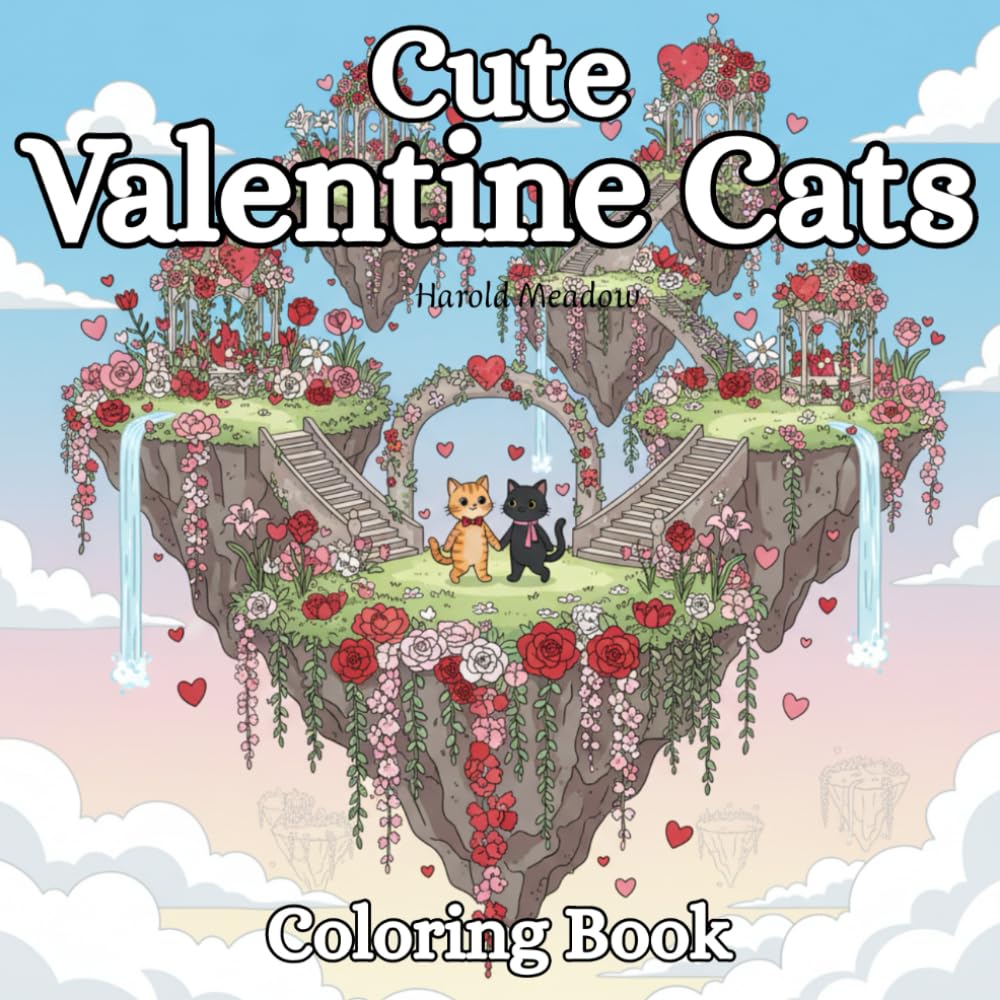 Cute Valentine Cats: Romantic Coloring Book for Teens & Adults – Cozy, Dreamy & Love-Filled Designs (Seasonal Cats)
