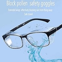 Vista 9 de willochra Paquete de 2 gafas de seguridad antivaho con protección lateral, bloqueo de luz azul, cómodas gafas de laboratorio transparentes