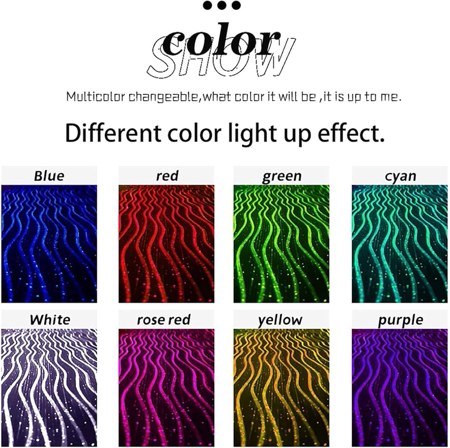 Lingerie Set for Women Light Up Bikini Bra and Panty Led Sexy Strappy Underwear Glow in The Dark 7 Colors Swimsuit Luminous Two Piece Nightwear for Party(Black) - Image 5