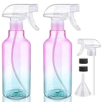 Vista 13 de Botellas de plástico Hethyo, botellas de spray vacías 16.9oz/500ml, paquete de 2 botellas de pulverización resistentes, botella de agua
