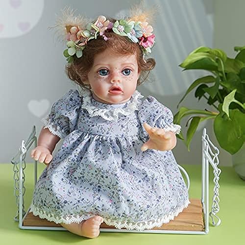 Miniatura 1 de Elf Reborn Baby Dolls Muñeca de silicona de la vida real de 12 pulgadas, cuerpo de tela suave que se ve real, tamaño grande, ojos azules, hermosa