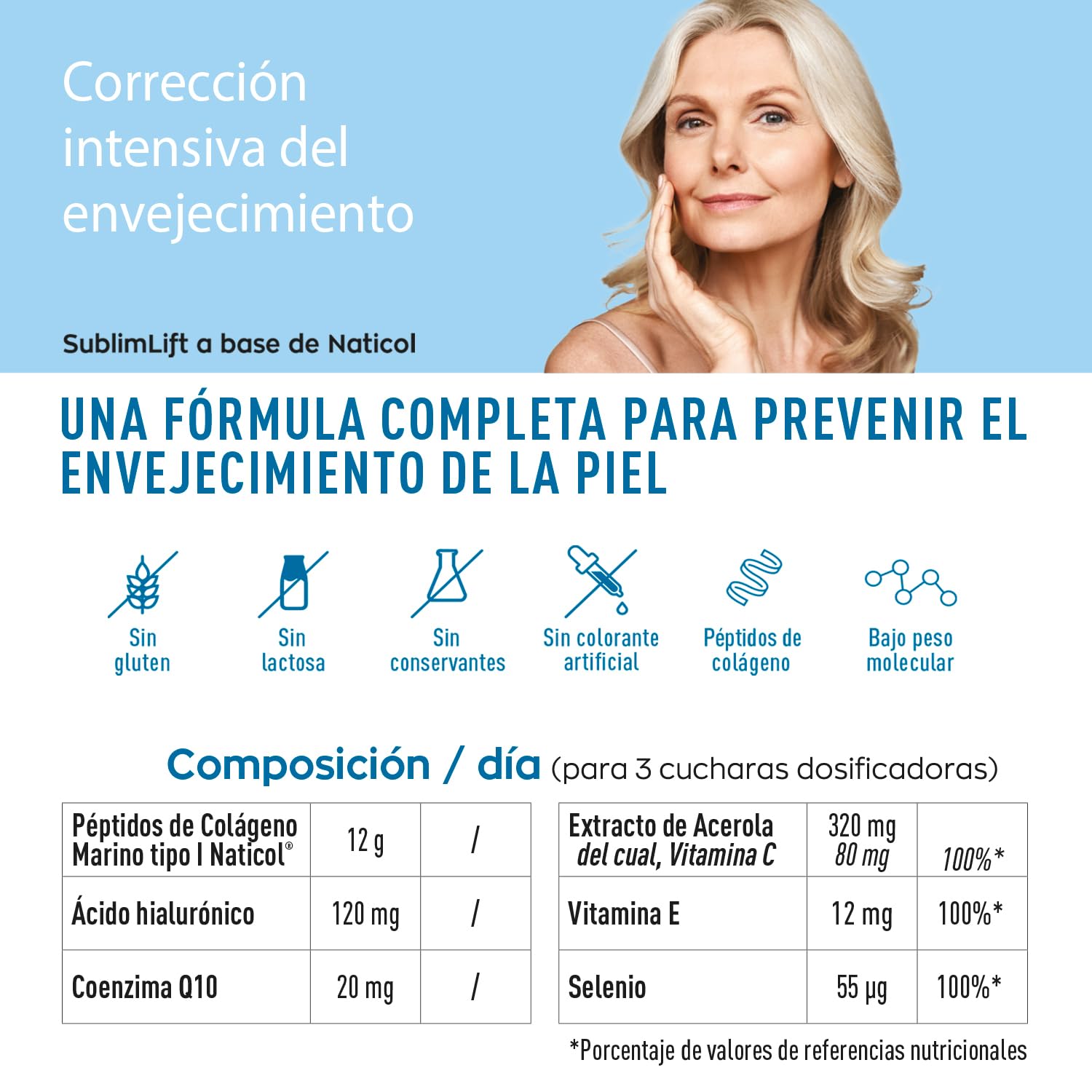 COLLAGENE MARINO BELLEZZA SUBLIMLIFT | Collmar 12 gr Collagene Idrolizzato Puro| Collagene e Acido Ialuronico, Coenzima Q10 +Vitamine | Pelle Soda, Idratata e Senza Rughe | Gusto Ciliegia | 300g