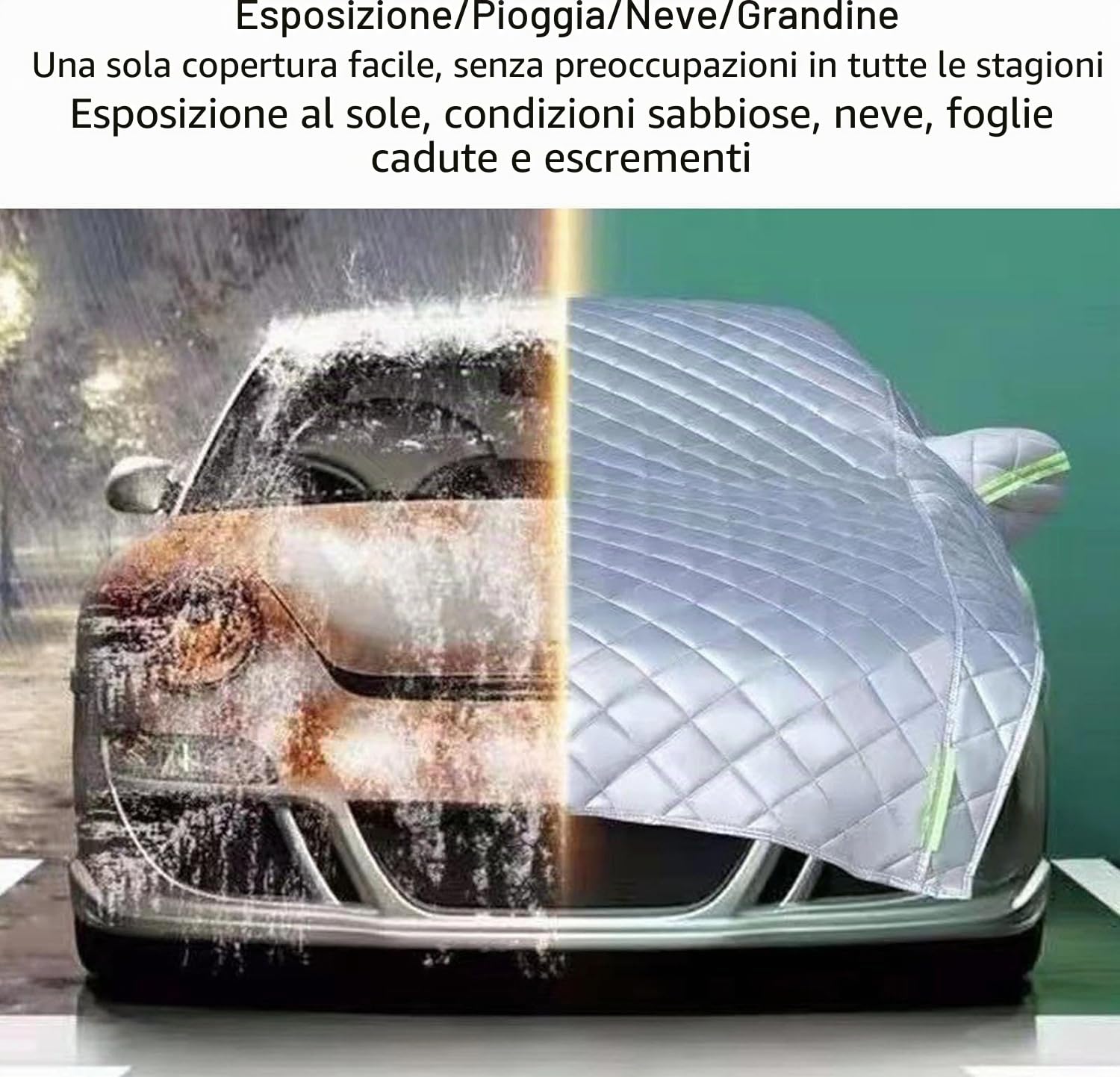 Telo Antigrandine per Fiat 500L - Auto Copriauto Imbottito Ispessito B26, Coperture per Carrozzeria