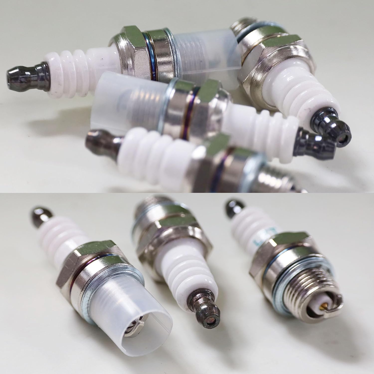 BPMR7A Spark Plugs for NGK 6703 BPM7C RCJ6Y RCJ7Y for 2-Stroke Small Engine Chainsaw Lawn Mover Trimmer Blower Saw Strimmer Brushcutter (6 pcs)