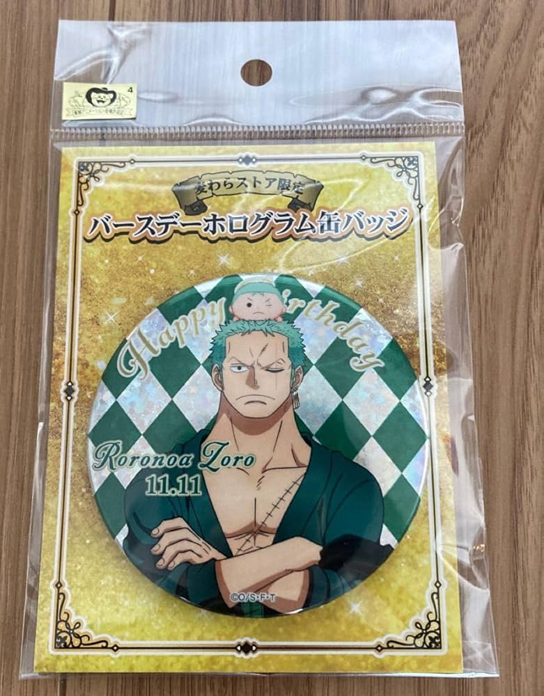 ゾロ　2022バースデー缶バ ONE PIECE』バースデイ缶バッジ ロロノア・ゾロ BD4