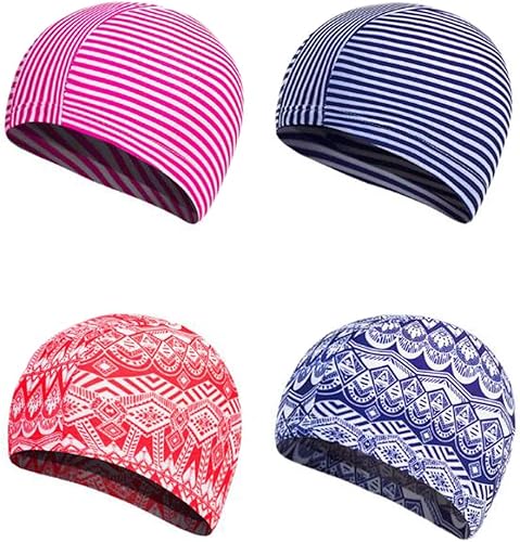 Miniatura 4 de Ewanda store Gorro de natación para niños de 2 a 8 años de edad, con pelo largo