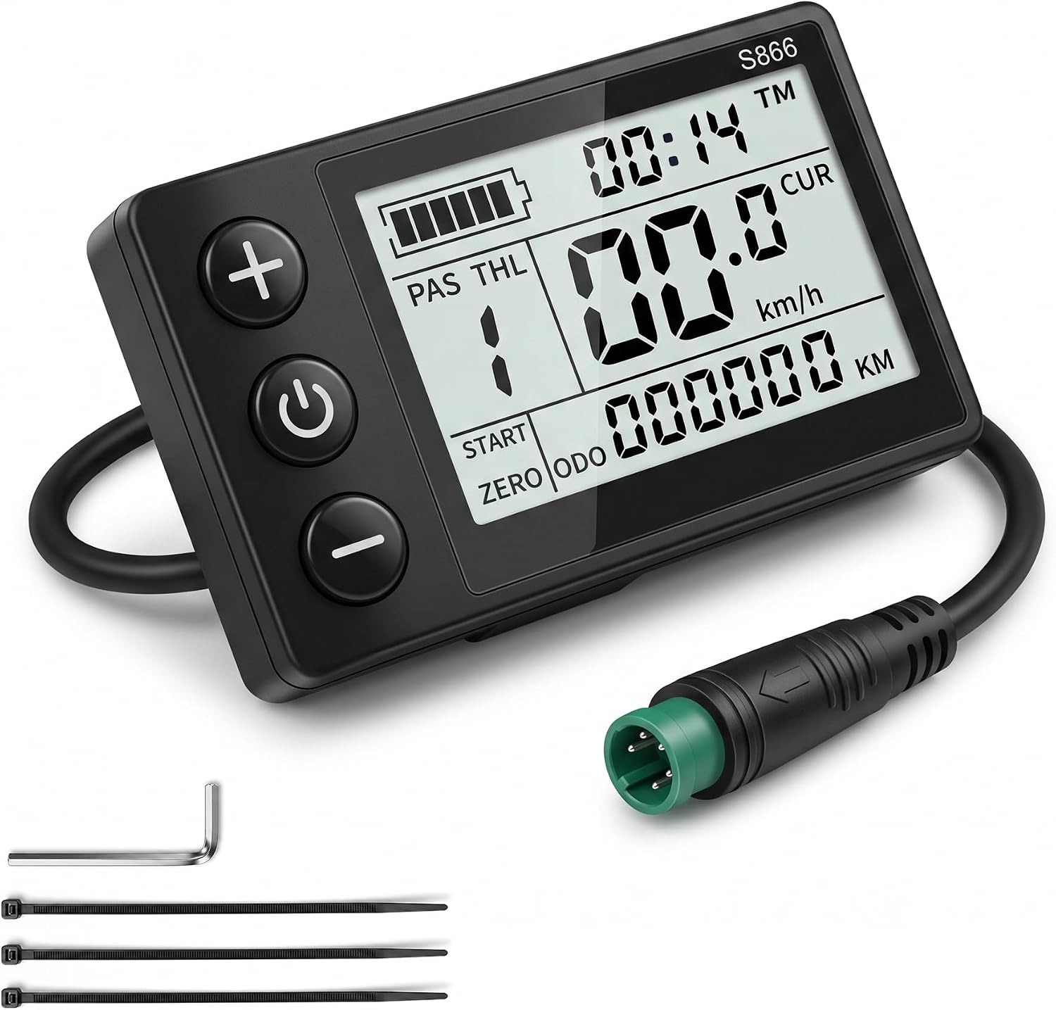 S866 Ebike Display 24V 36V 48V 52V 60V Panel