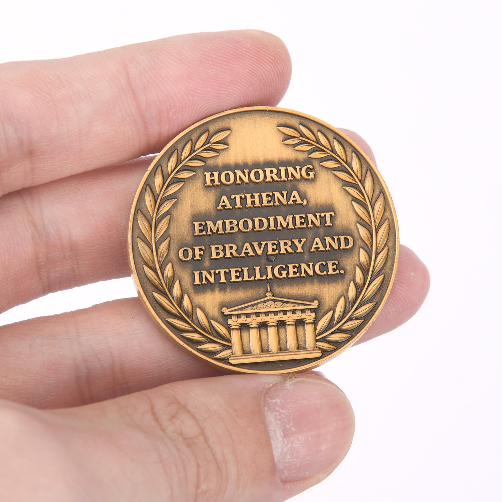 Athena Coin - Symbol of Greek Wisdom and Courage,with Acrylic Display Case, or Decorative Piece（Single Coin