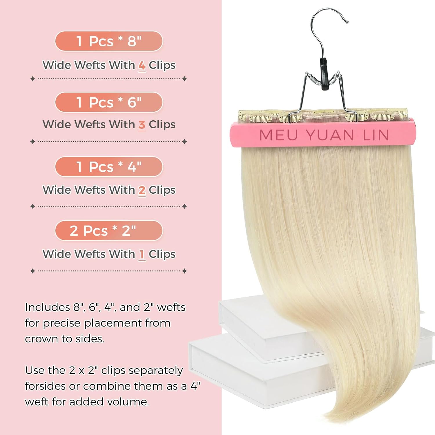 Clip In Hair Extensions Real Human Hair Platinum Blonde Hair Extensions Clip Ins Silky Soft 18 Inch 5pcs 80g