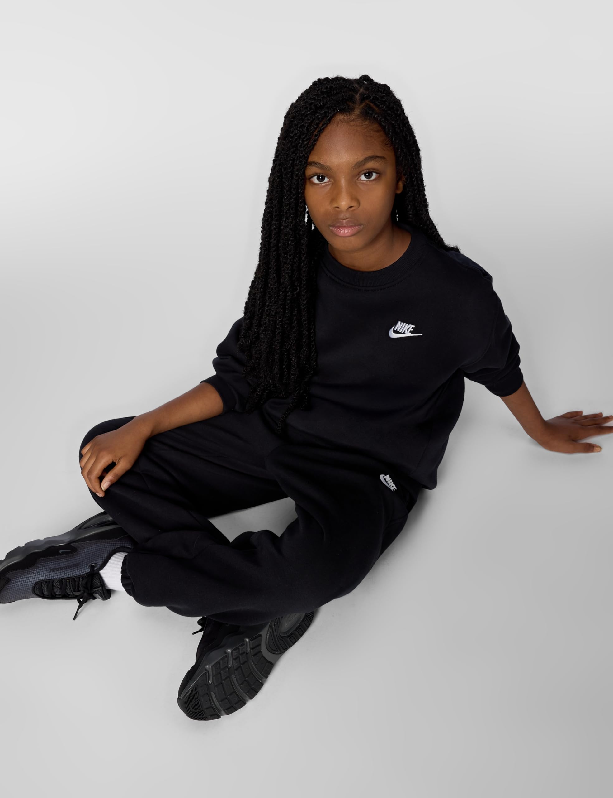 Nike G NSW Club FLC Ovrszd Crew Lbr Sweatshirt Fille