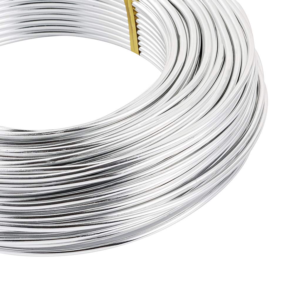 114 Feet 10 Gauge Silver Aluminum Craft Wire 2.5mm Flexible Metal Artistic Beading Wire for DIY Sculpture and Crafts - Image 2