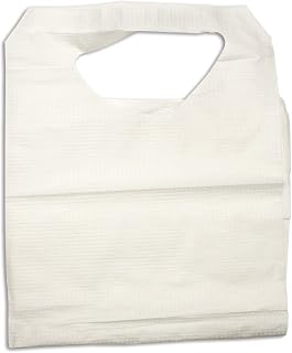 Dynarex 4405 Paper/Poly Lap Bibs with Ties