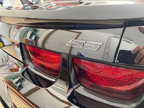 Miniatura 10 de zorratin Calcomanía con emblema SS inclinado para parrilla lateral de camioneta para Chevy full balck