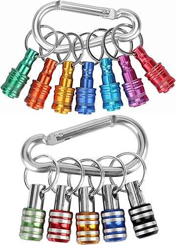 Llavero de vástago hexagonal de 14 de pulgada, soporte de brocas, aleación de aluminio, soporte para puntas de destornillador, barra de extensión,