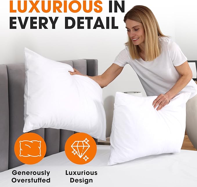 Set 2 Almohadas Fibra Hueca Tamaño Estándar Suave miniatura 4