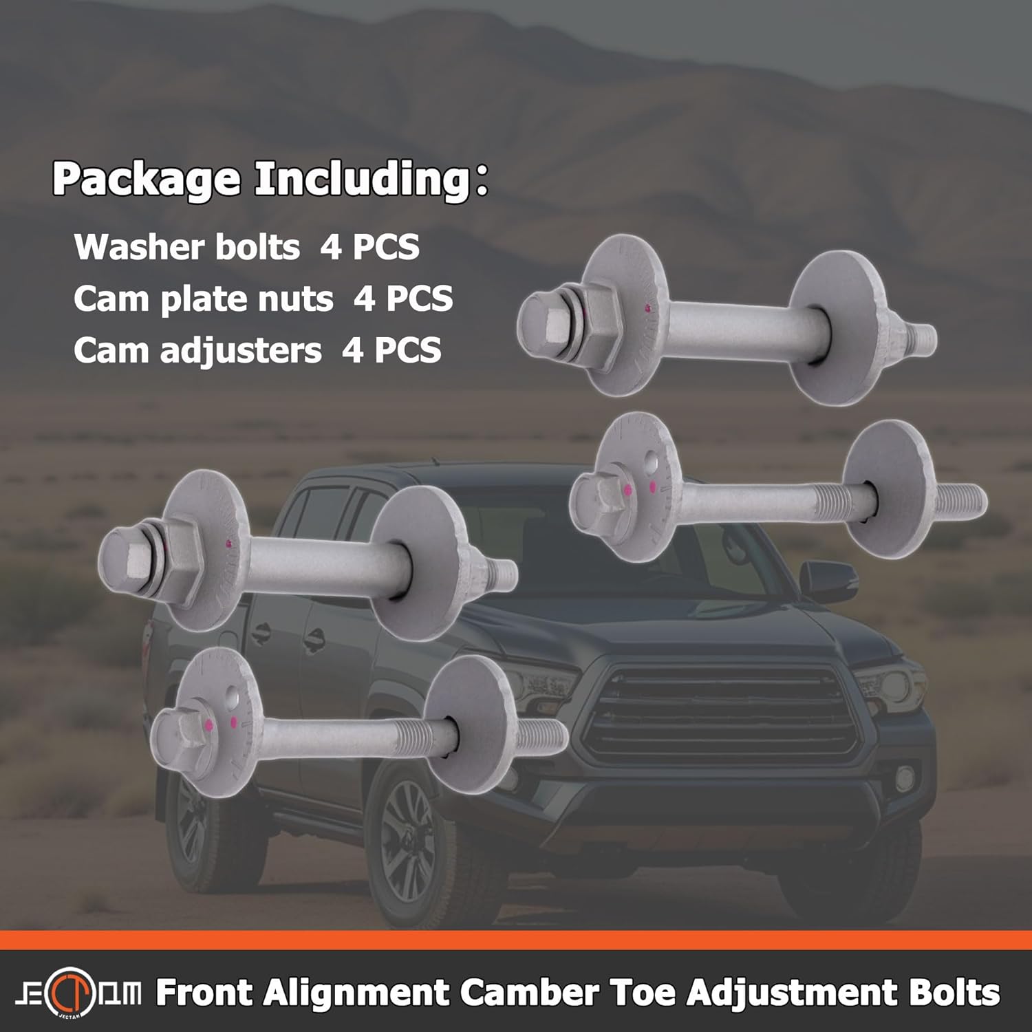 Lower Control Arm Cam Bolts Kit Replace for 48409-60020 48452-35020 48190-60020 Front Alignment Camber Adjustment Cam Bolts Kit Compatible with Toyota 4Runner FJ Cruiser Tacoma