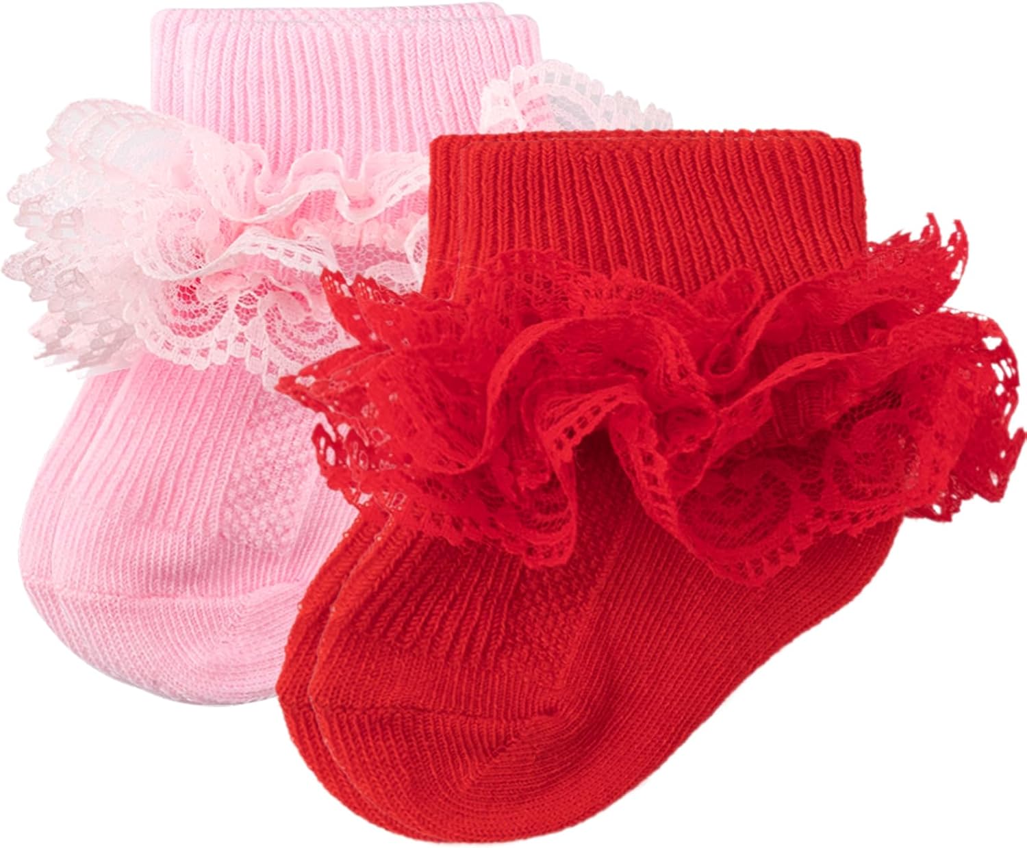 AQOKKA Baby Girls Socks Eyelet Ruffle Frilly Lace Summer Thin Dress Socks for Newborn Infant Toddler Kids