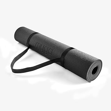 Myga Yoga Mat with Carry Strap – Non-Slip, Lightweight & Durable Exercise Mat for Yoga, Pilates & Fitness – Sweat-Resistant & Easy to Clean – 173cm x 61cm x 4mm - Choice of Colour