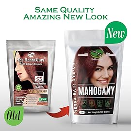 2 Packs Of Mahogany Henna Hair & Beard Color/Dye 100 Grams - Natural Hair Color, Plant-based Hair Dye - The Henna Guys