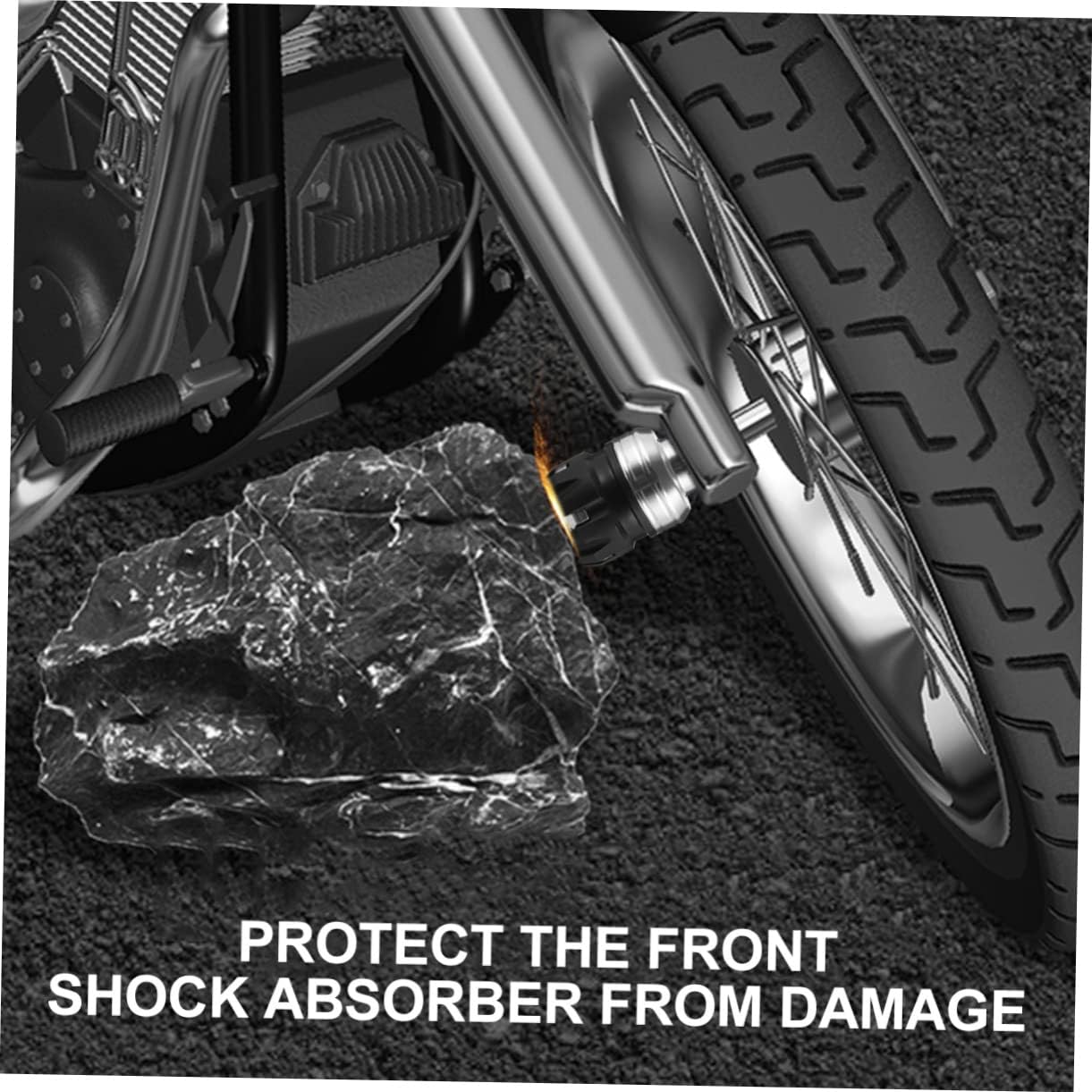 2pcs Motorcycle Collision Cup Front Fork Slider for Motorbike Easy Install Protective Frame Slider Shock Absorbing Fork Guard