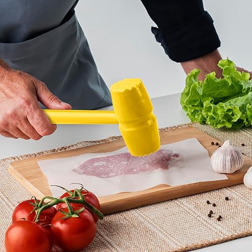Vista 17 de Martillo ablandador de carne de plástico, ablanda las carnes con facilidad, ablandador de carne y aves de corral de doble cara, martillo de carne