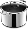HexClad Hybrid Nonstick 10-Litre Stockpot with Tempered Glass Lid, Induction Ready, Compatible with All Cooktops