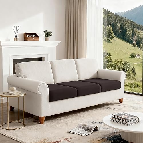 Miniatura 4 de KinCam Fundas de cojín para sofá, fundas elásticas para sofá seccional, funda de sofá para sofá en forma de L, fundas de sofá lavables (3 fundas de