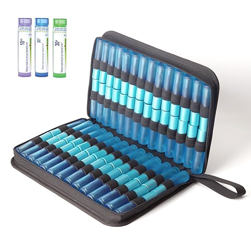 Homeopathy Storage, Large Homeopathy Supplies Organizer for 56 Tubes; Homeopathic