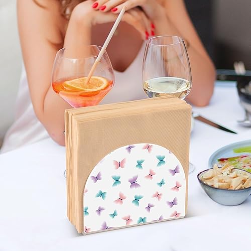 Miniatura 7 de Butterfly Acrylic Napkin Holder Clear Paper Napkin Table Tabletop Tissue Dispenser Kitchen Dining Room Bathroom Party Hotel Decor