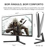 Monitor Gamer KOORUI 24" 165Hz Full HD 1920 x 1080p VA Display 4000:1 Relação de Contraste com HDMI VGA, 75 x 75 mm VESA Montable, Design Ultra-Slim, Inclinação, Preto — imagem 6