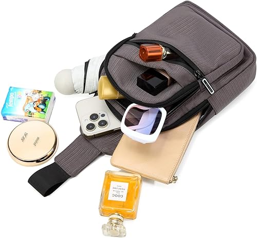 Miniatura 7 de EVANCARY Bolso bandolera pequeño para mujeres y hombres, mochila bandolera para viajes, al aire libre, senderismo