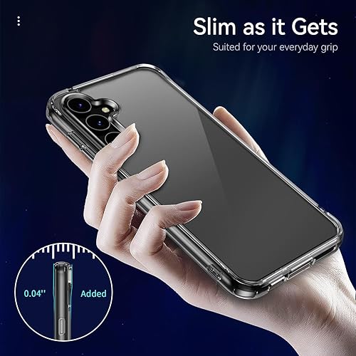 Miniatura 8 de Janmitta Funda para Samsung Galaxy S23 FE con 2 protectores de pantalla (no para Galaxy S23), delgada, transparente, resistente, funda dura con