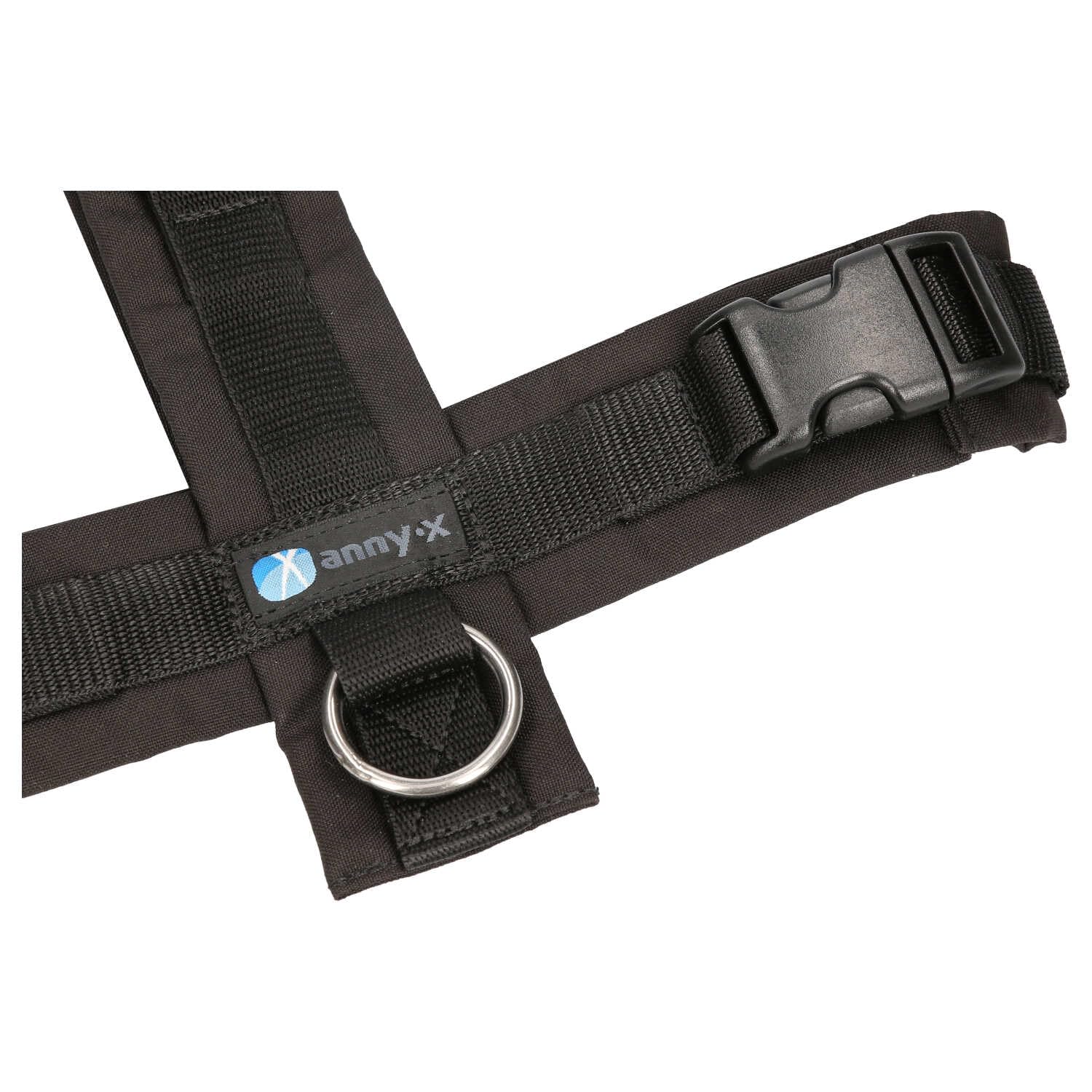 Anny-X Brustgeschirr Fun Schwarz-Schwarz | Hundegeschirr Größe S (Brustumfang 52-64 cm)