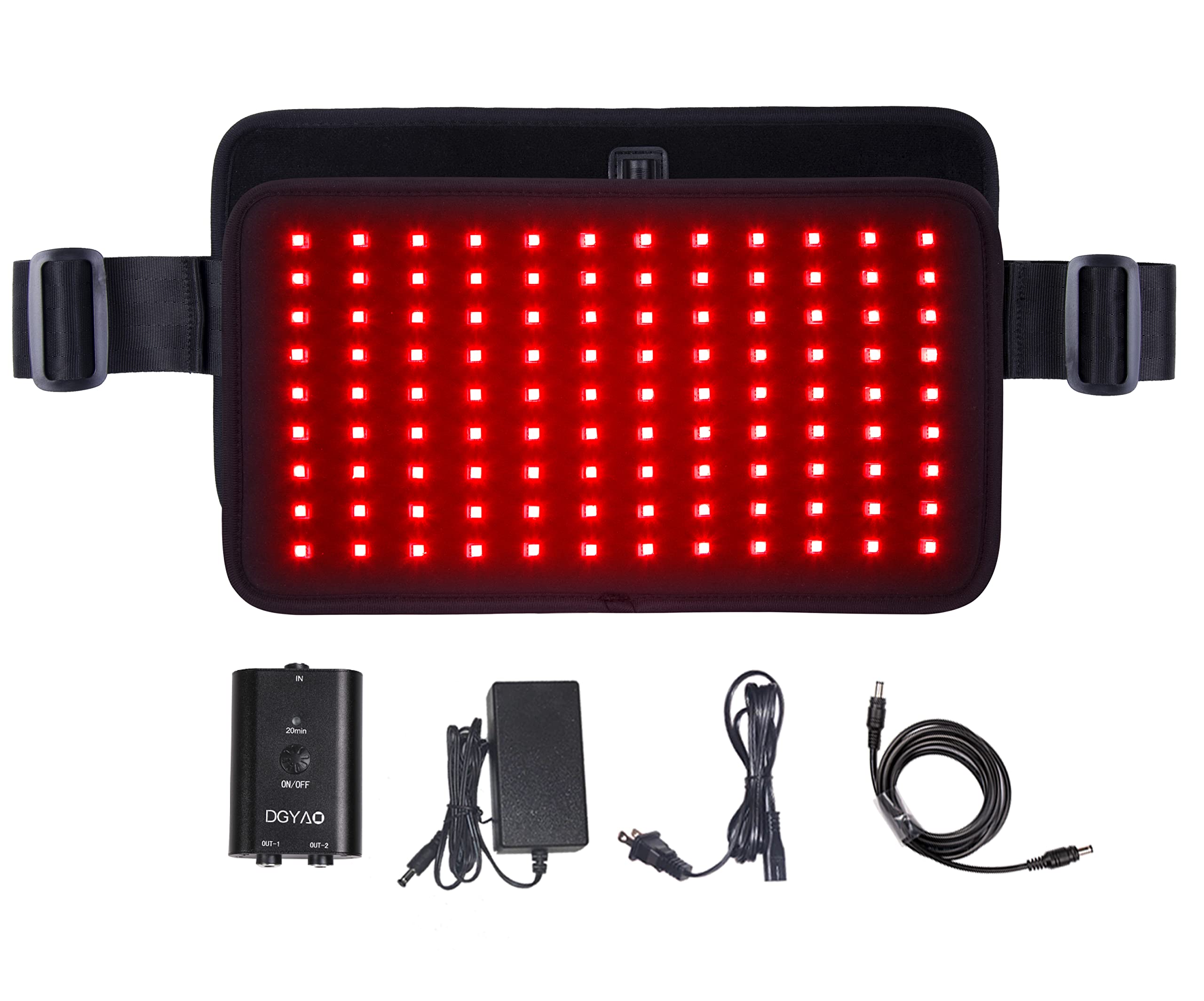 DGXINJUN Red Near Infrared Light Therapy Devices 660nm & 880nm Led Wrap Back Pain Relief for Body with Pulse Mode Flexible Pad Home Use Wearable Belt Deep Penetrating Joints Muscle Benefits