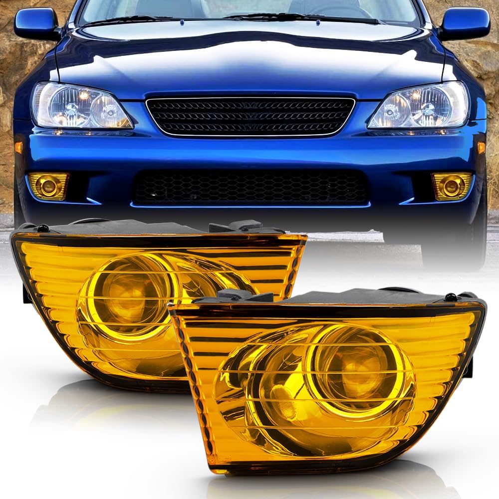 AKKON - For 01-05 Lexus IS Altezza XE10 Smoked Lens Projector Fog Light Direct Replacement W/Wiring