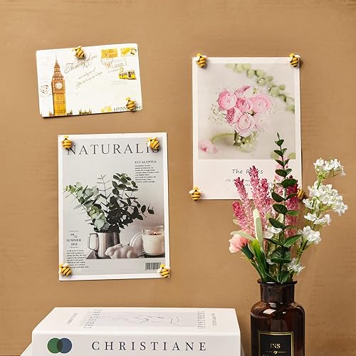 Miniatura 3 de Lindos alfileres para decoración de colmena de abejorros, 60 piezas, decoración de borde de abejorro de Hmxpls para oficina, aula, decoración de