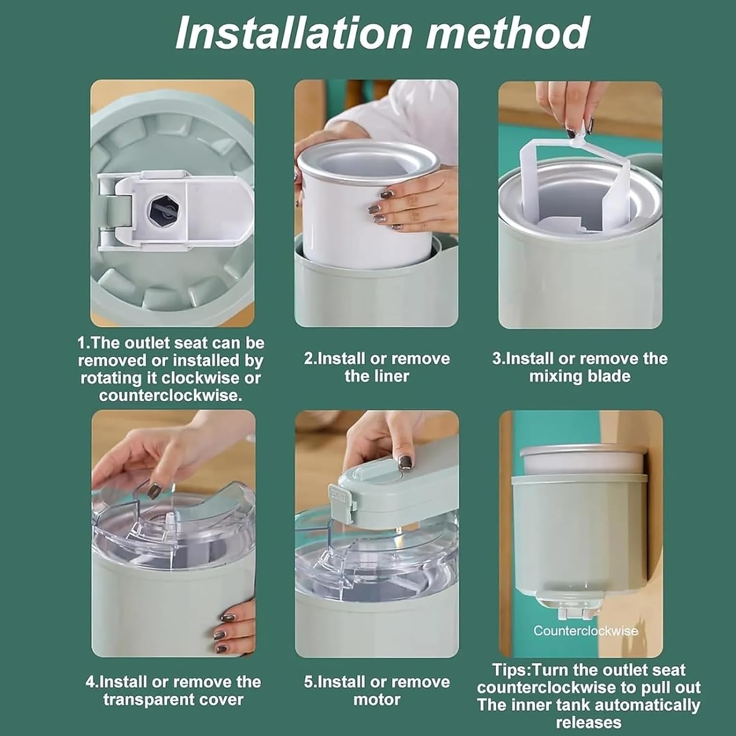 Ice Cream Maker – Automatic Soft Serve Machine for Home, DIY Fruit Creami Dessert Maker, Compact Icecream Appliance