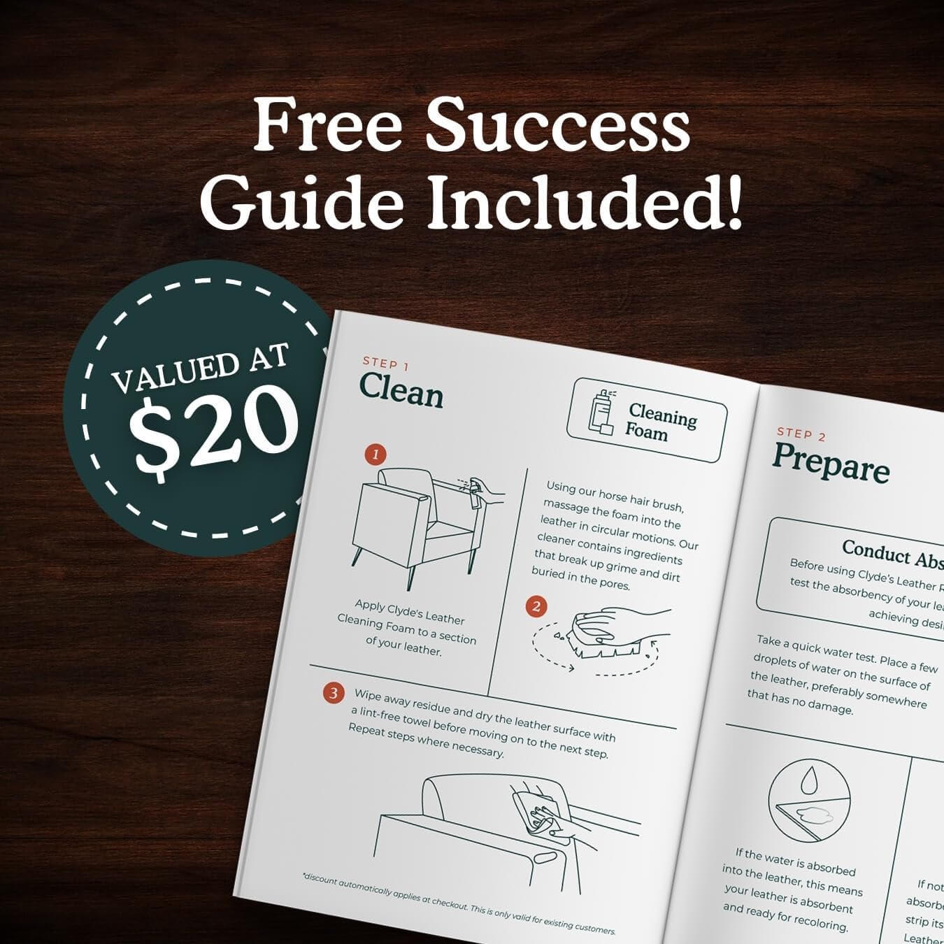 Clyde's™ Leather Preparer and Deglazer | Best for Non Absorbent Leather Surfaces | Remove Factory Finishes from Furniture, Auto Interior, Tack, and Shoes | to Be Used Before Leather Recoloring Balm - Image 9