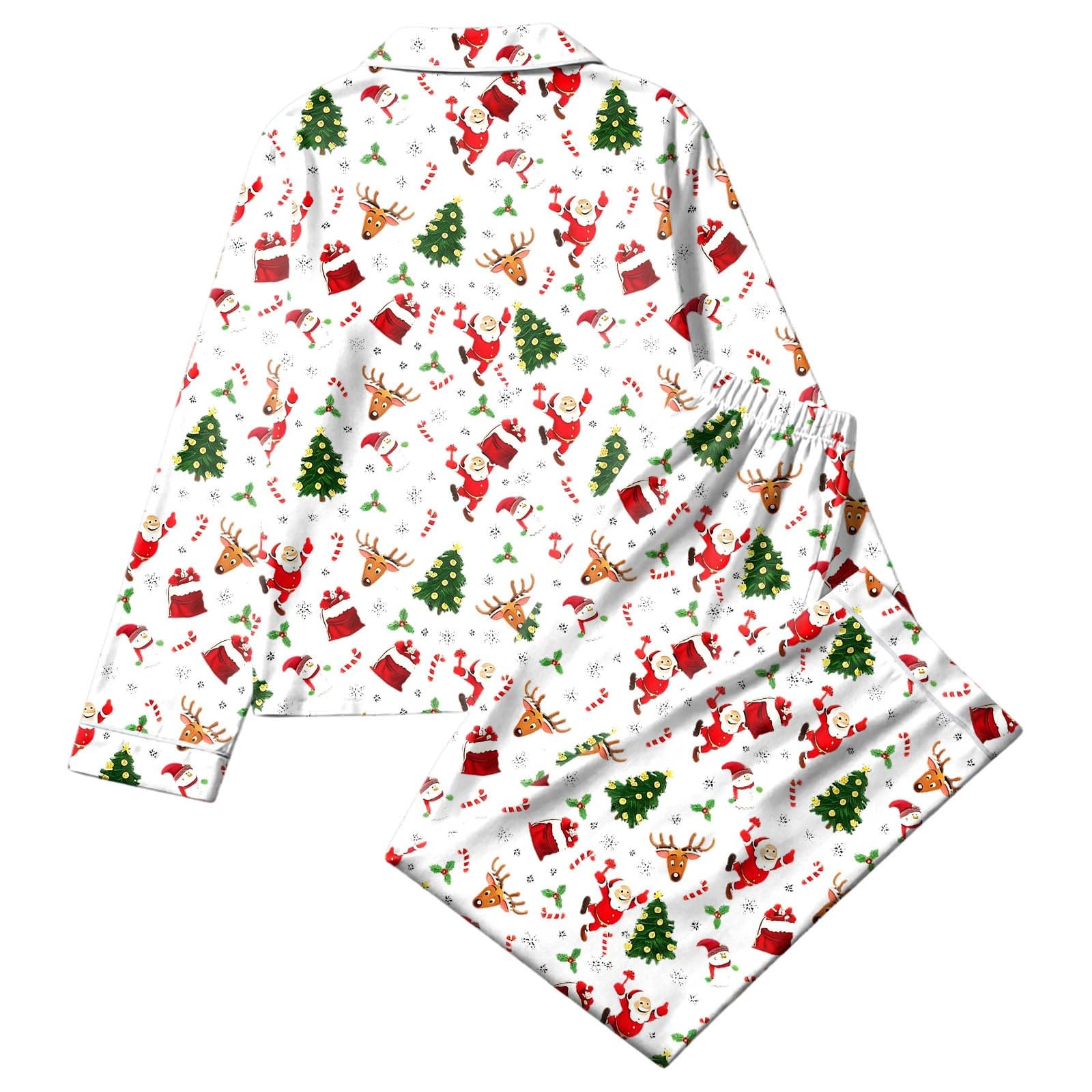Weihnachtlicher Damen- mit Print für, ideal Schlafen Entspannen