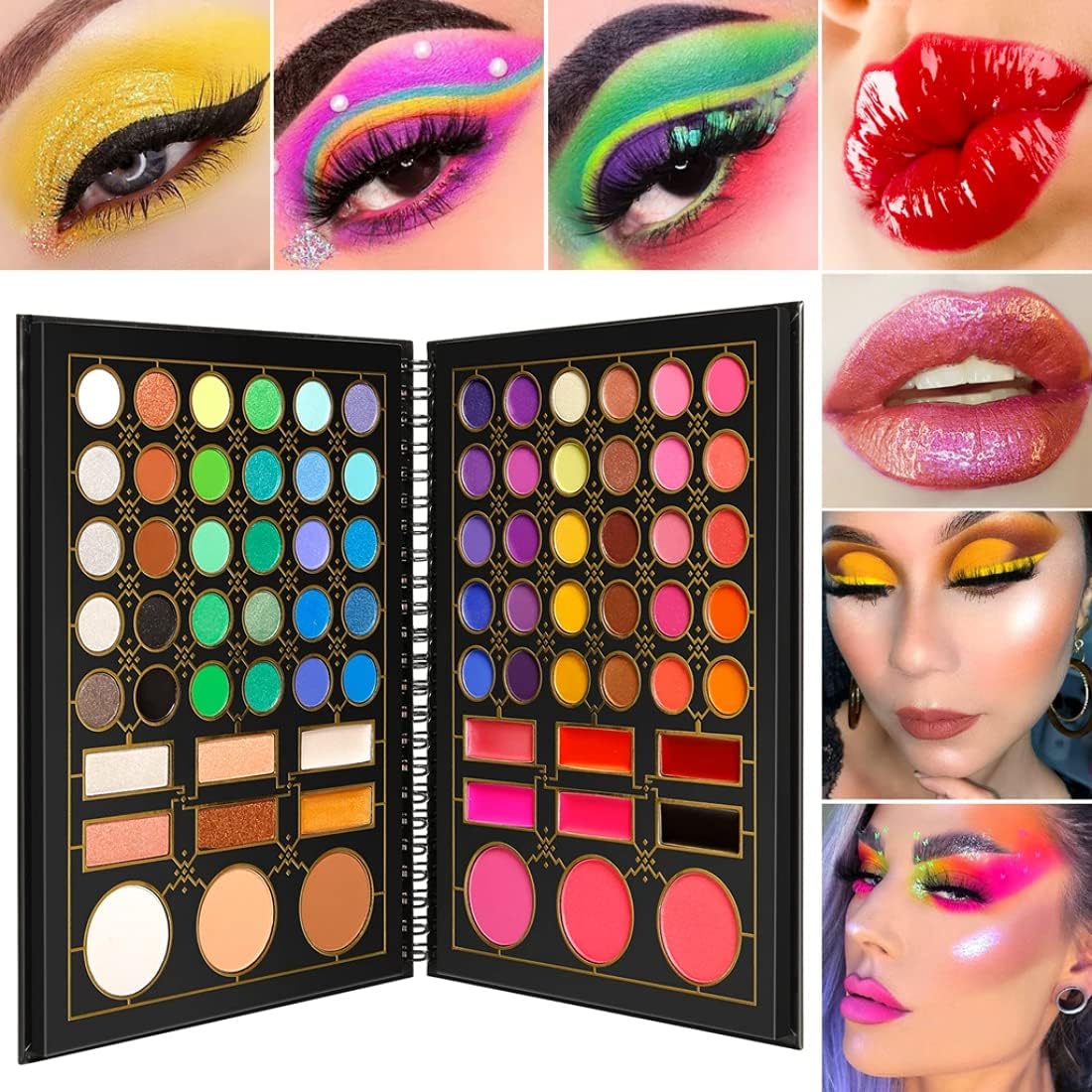 NAILSBAR NEW 78 Colors Makeup Palette Eye Shadow/Blush/Highlighter/Lips Make Up Pallete-image-32