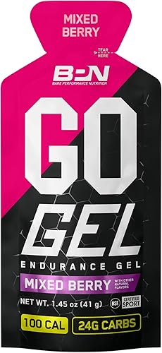 Miniatura 2 de BARE PERFORMANCE NUTRITION, BPN Go Gel Endurance, 0.94 onzas de carbohidratos y 100 calorías por paquete, vegano + gel para correr sin gluten, 10