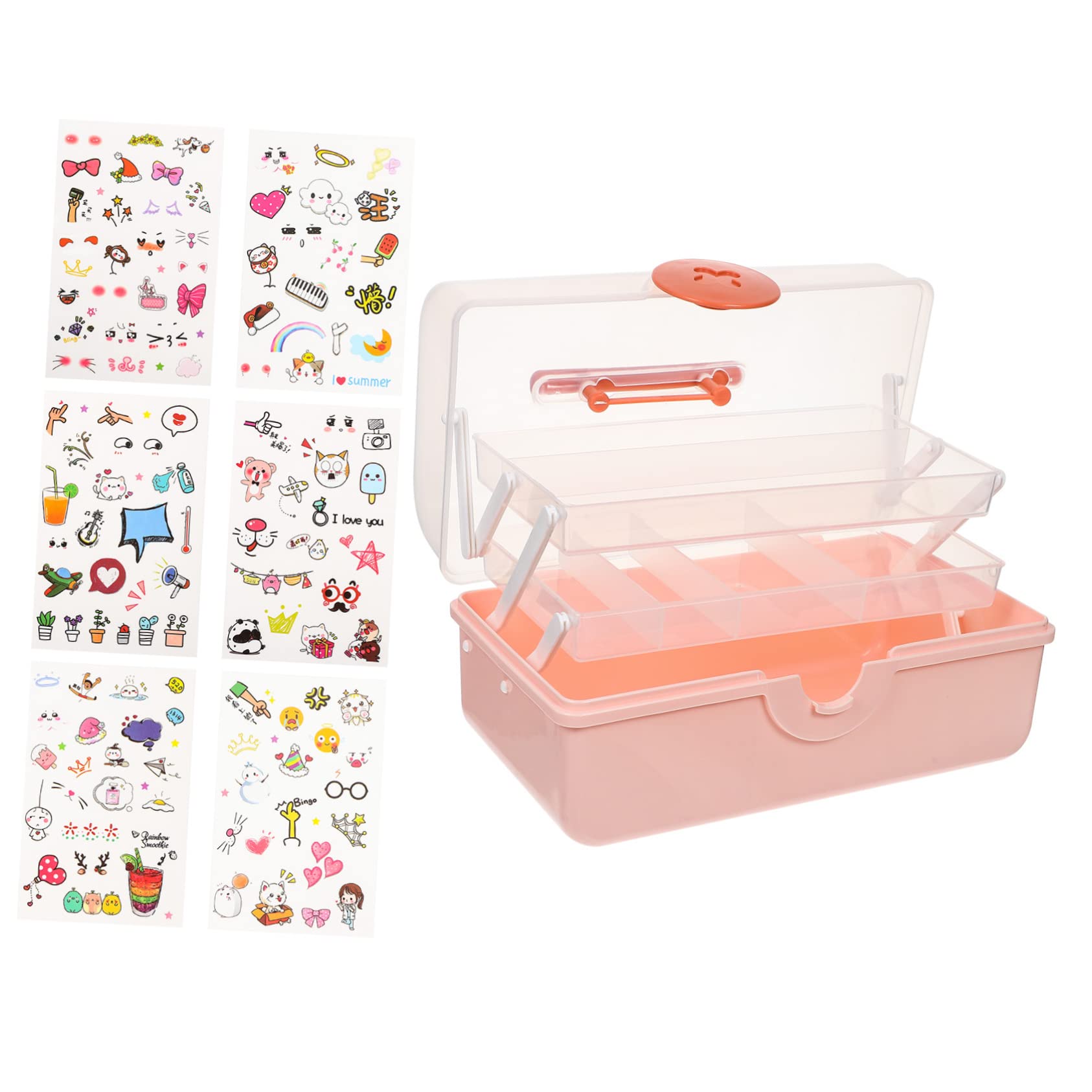 CALLARON Caja De Almacenamiento Para Accesorios De Pelo Organizador De Múltiples Para Guardar Pinzas y Gomas Joyero Para Tocados De Niña Estuche De Almacenamiento Para Accesorios De