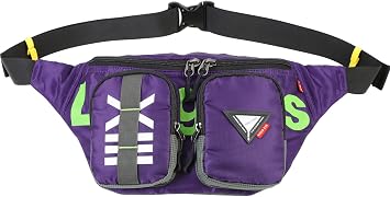 FIREFIRST x Radio EVA - Evangelion Above Waist Pouch Cross-Body Shoulder Bags Purple | Official EVA Collab;Official Collab;Cosplay Essential;School Outdoor Trip Commute Travel