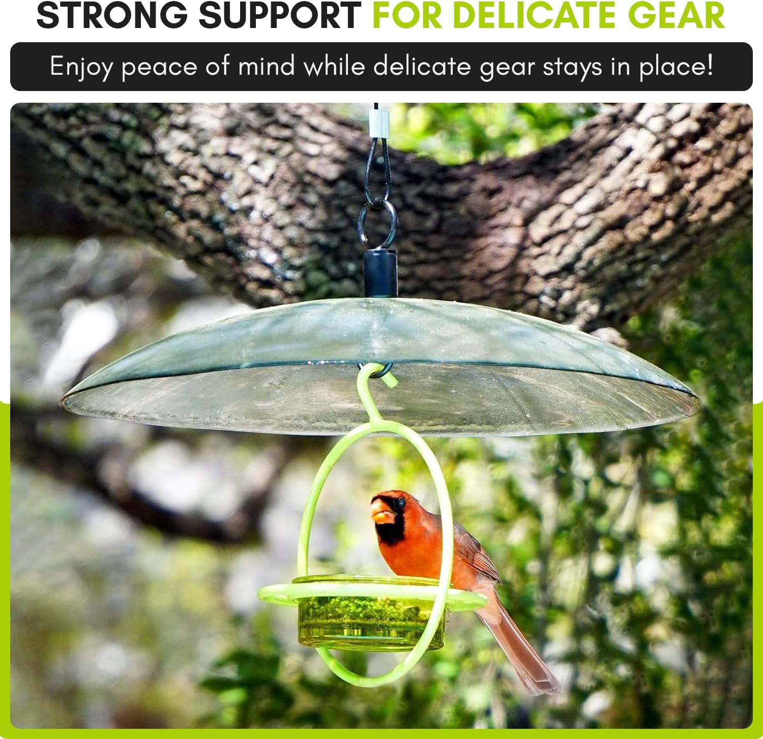 Mosaic Birds Metal Rope Cord with Snap Hook for Hanging Bird Feeders, Baths and Baffles, M955-200, 48 Inch Long, 1 Piece