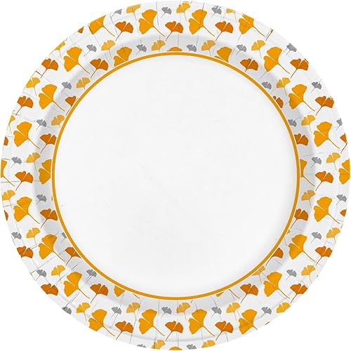 Miniatura 7 de Ginkgo Platos de papel de 10 pulgadas a granel, 100 unidades, platos impresos desechables resistentes