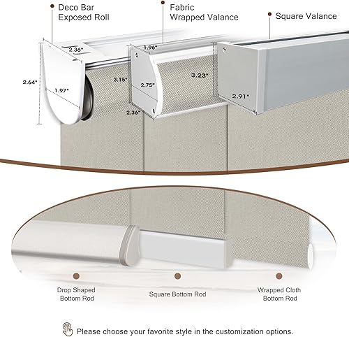 Miniatura 6 de Persianas motorizadas con control remoto Canisteo - Persiana inteligente automática para ventanas 100% opacas, persianas eléctricas funcionan con